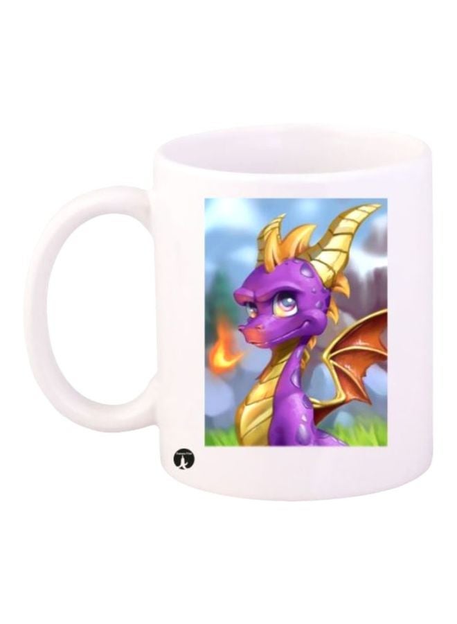 Spyro Video Game Printed Mug White/Purple/Blue