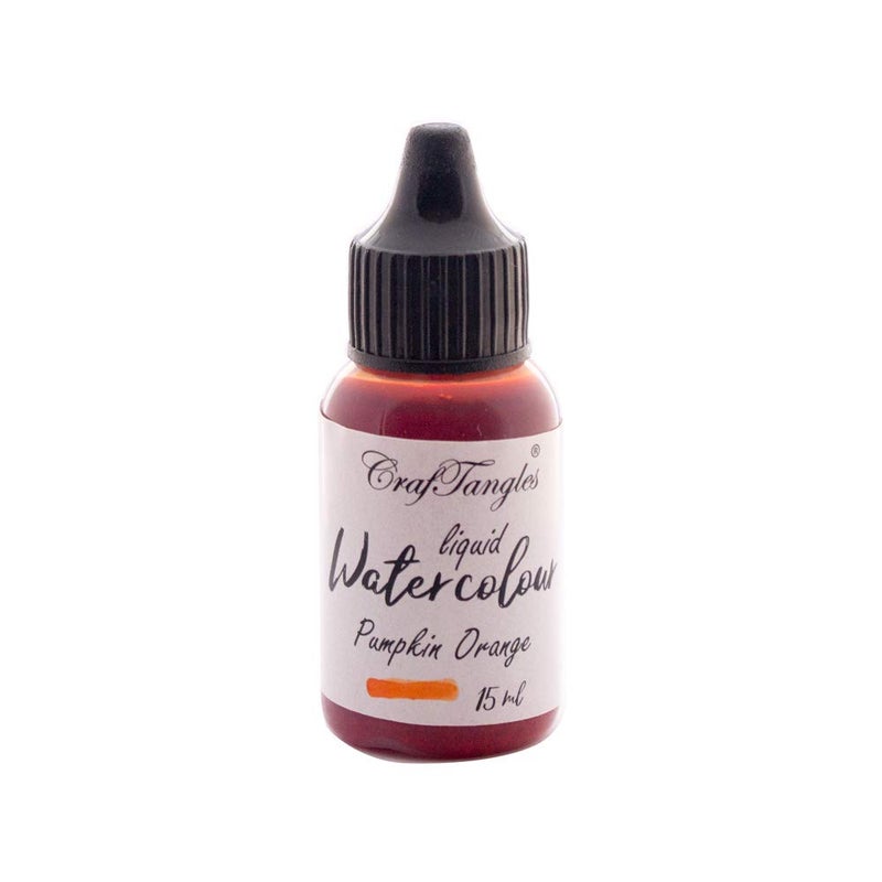 CrafTangles Liquid Watercolor (15 ml) - Pumpkin Orange - Image 1