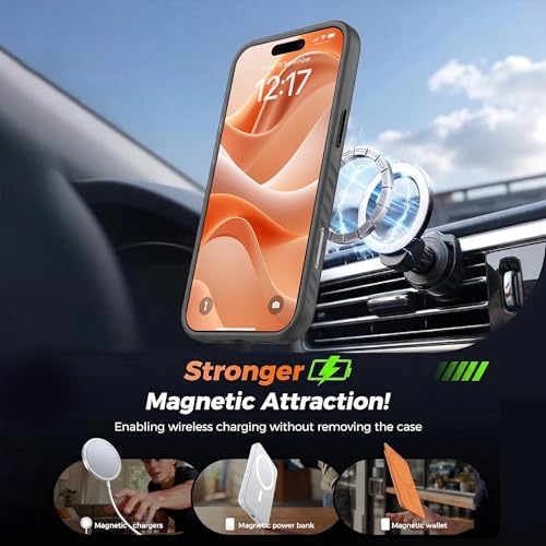 KARWAN®️ Magnetic Wireless Ultra Slim-Fit Back Case Cover for iPhone 17 | Hard PC Case Cover| Ultra-Thin & Light Weight with [Ultra Premium Feel] Case for iPhone 17 (6.3") (Grey) - Image 4