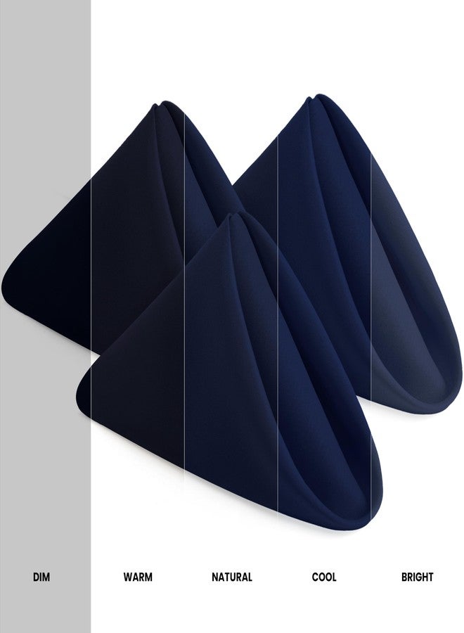 Utopia Home Navy Blue Cloth Napkins (12 Pack, 17x17 Inches), Ideal Dinner Napkins for Party, Wedding and Lunch/Dinner - Image 2