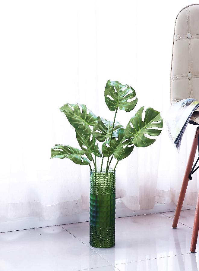 SLanC Artificial Palm Plants Leaves Faux Turtle Leaf Fake Tropical Large Palm Tree Leaves Imitation Leaf Artificial Plants for Home Kitchen Party Flowers Arrangement Wedding Decorations - Image 1