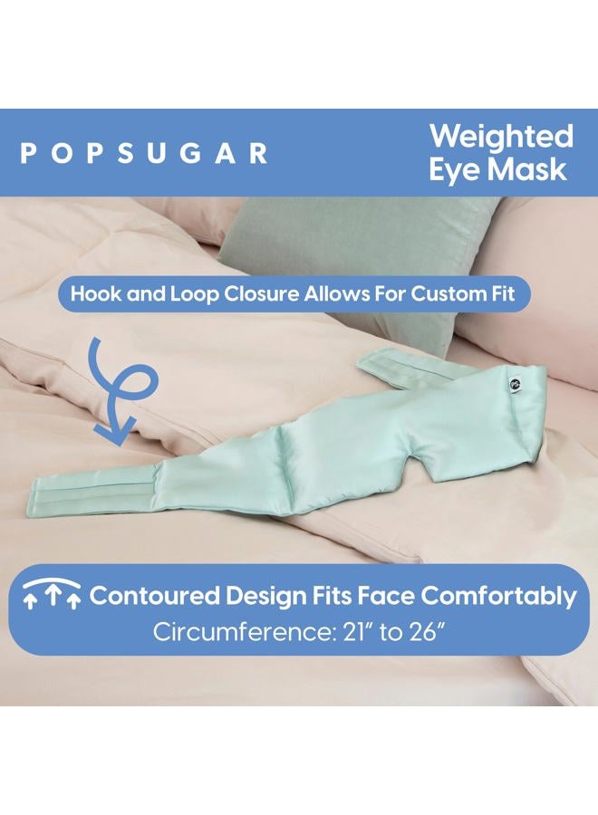 POPSUGAR Weighted Sleep Eye Mask, Light-Blocking and Silk Eye Mask for Adults and Women, Best for Sleeping and Travel, Comfortable Contoured Design - Image 4