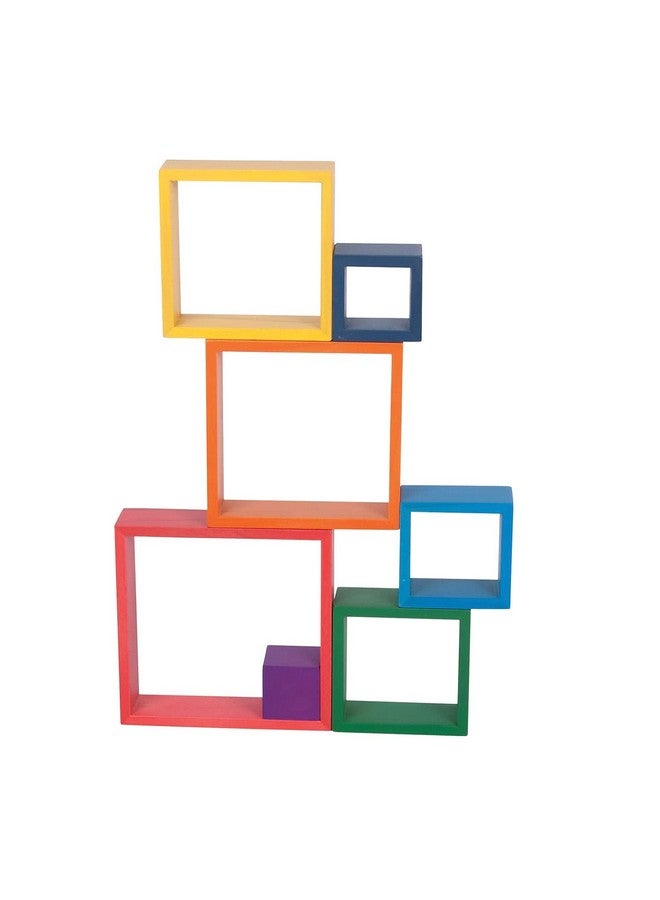 TickiT - 73416 Wooden Rainbow Architect Squares - Nesting Puzzle - Stacking Blocks for Ages 12M+ - Image 2