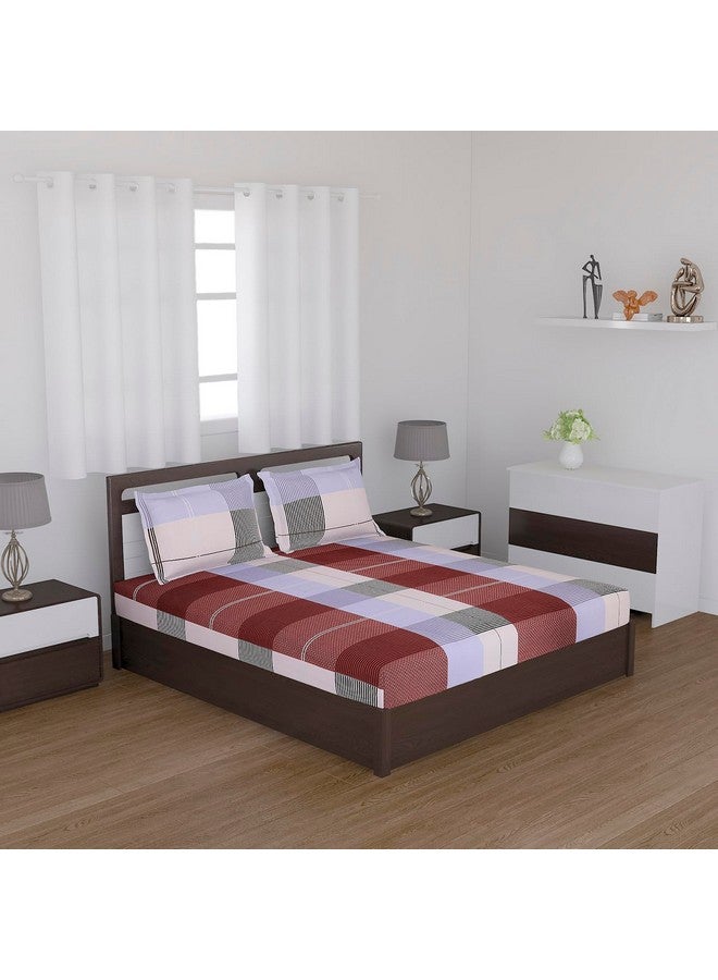 Status Contract عقد الحالة - ملاءة سرير مزدوجة غنية بالقطن مع 2 غطاء وسادة لغرفة النوم، المنزل، الفندق - 120 جرام/متر مربع (مارون أصفر) - Image 2