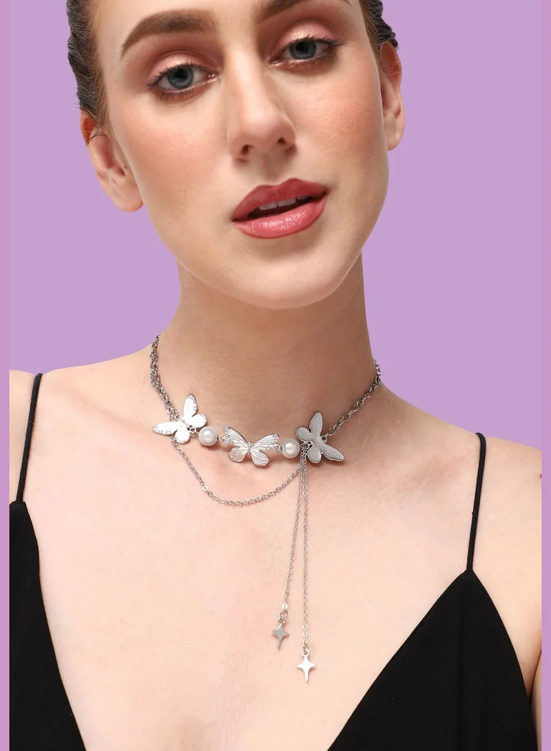 SOHI Gold Plated Designer Stone Ear Cuffs