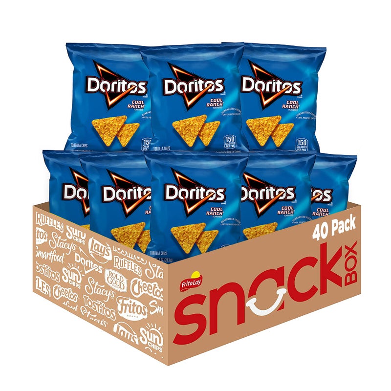 Doritos Cool Ranch Flavored Tortilla Chips 1 Ounce Pack of 40 - Image 3
