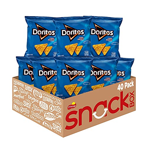 Doritos Cool Ranch Flavored Tortilla Chips 1 Ounce Pack of 40 - Image 1