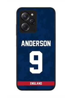 Cover for Poco X5 Pro, Rugged Black Slim fit Soft Flexible Thin Protective Phone Cases - Player Name - James Anderson, Jersey Number- 9