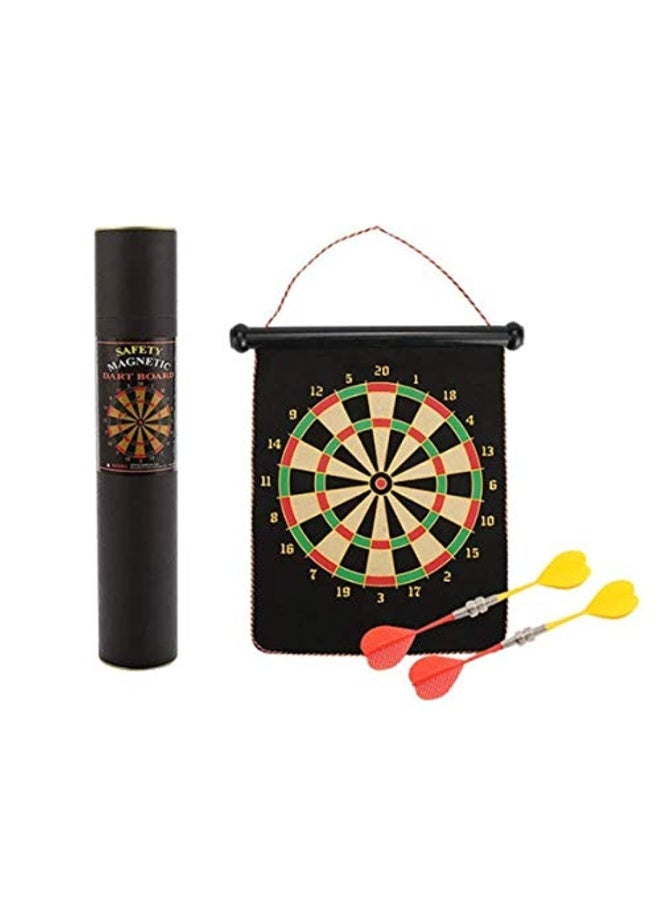 Kids Flocking Magnetic Dart Board – Double-sided Darts Plate – Parent-Child Fun Interaction Toys – Magnetic Dart Board Outdoor Game – Comes with 4 Darts – Best Toys Gifts for Teenage Boys Girls Age 5-12 (12 inches) - Image 1