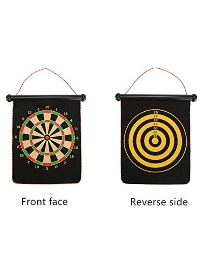 Kids Flocking Magnetic Dart Board – Double-sided Darts Plate – Parent-Child Fun Interaction Toys – Magnetic Dart Board Outdoor Game – Comes with 4 Darts – Best Toys Gifts for Teenage Boys Girls Age 5-12 (12 inches) - Image 2