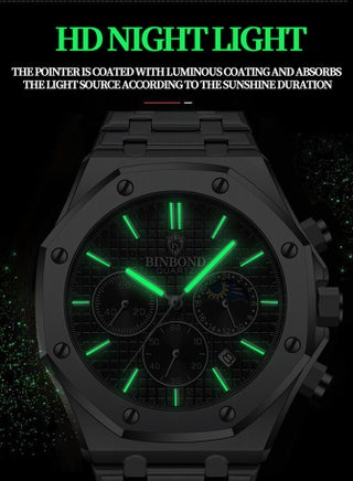 Watches for Men Watch Luxury Stainless Steel Quartz Waterproof Watch - view 5