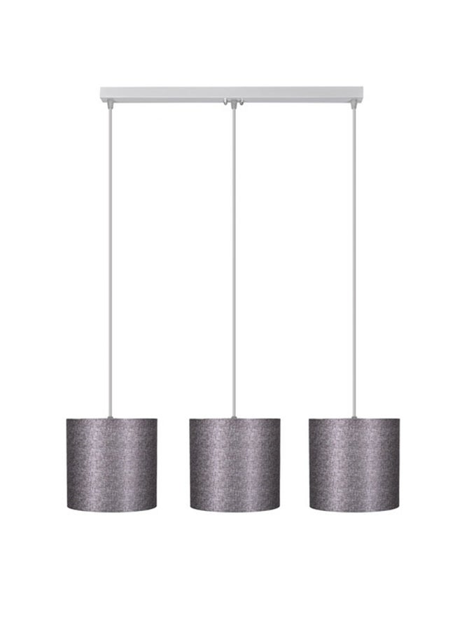 El Rawda Lighting Regata Triple Ceiling Lamp | modern decorative LED E27 pendant light ceiling lamp hanging | suitable for any room | Color: Silver | Size: 70x65 cm