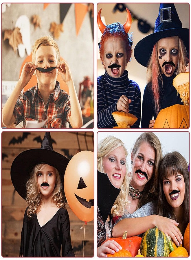 Haawooky 48 Pack Fake Mustache,Self Adhesive Mustaches,Novelty Fake Mustaches Facial Hair Costume for Party Supplies,Halloween,Birthday,Fiesta - Image 3