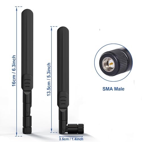 Bingfu Dual Band WiFi 2.4GHz 5GHz 5.8GHz 8dBi SMA Male Antenna (2-Pack) for Wireless Vedio Security IP Camera Recorder Surveillance Recorder Truck Trailer Rear View Backup Camera Reversing Monitor - Image 2