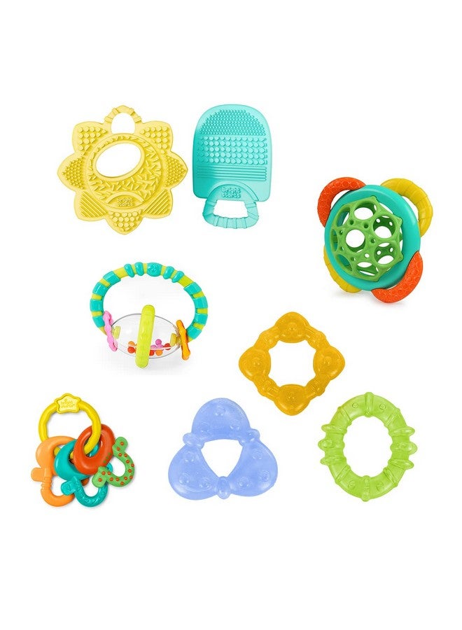 Bright Starts Teeth Relief 8Pc Gift Set - Bpa-Free Baby Teethers, Refrigerated Teething Toys, Unisex, 3 Months+ - Image 1