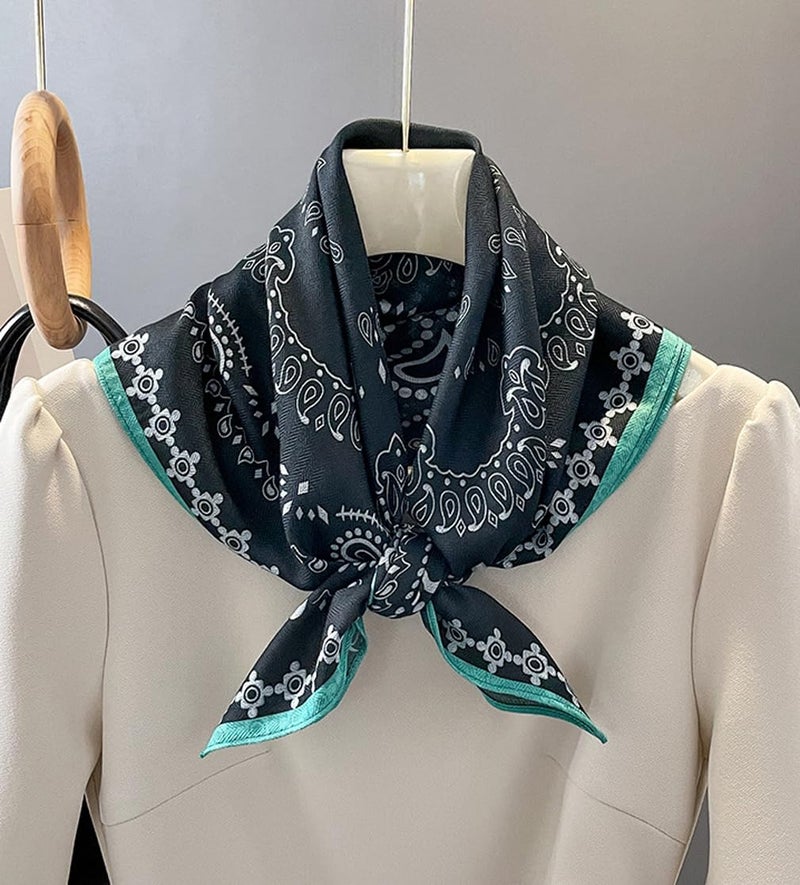 K-Elewon Women Medium Square Scarf Head Scarf Neck Scarf Hair Scarf Head Sleeping Wraps Bandana Scarfs for Women (V06) - Image 4