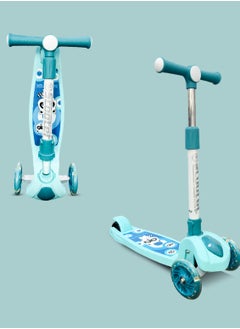 HOCC Kids' Scooter with LED Lights and 3-Level Height Adjustment - Blue  - Image 2