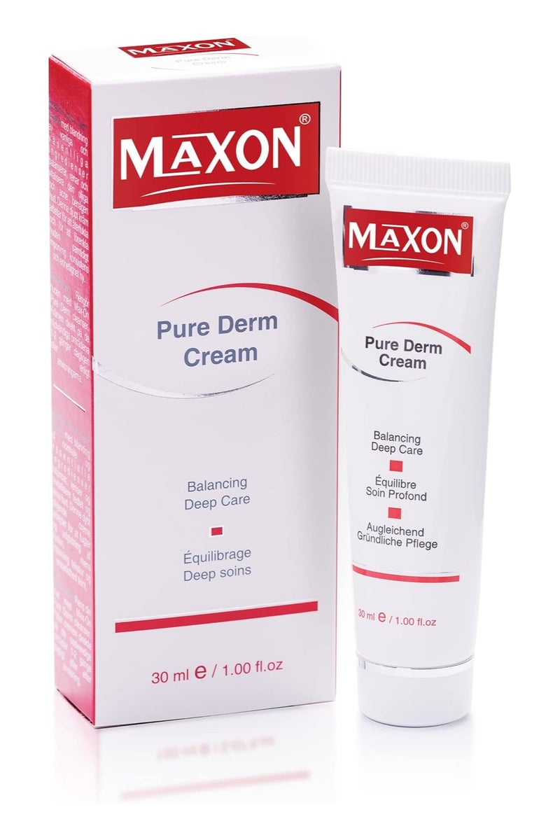 MAX-ON Pure Derm Cream | Deep Care for Acne-Prone Skin | Reduces Pimples, Controls Oil & Soothes Irritation | Lightweight, Non-Greasy Formula 30ml - Image 1