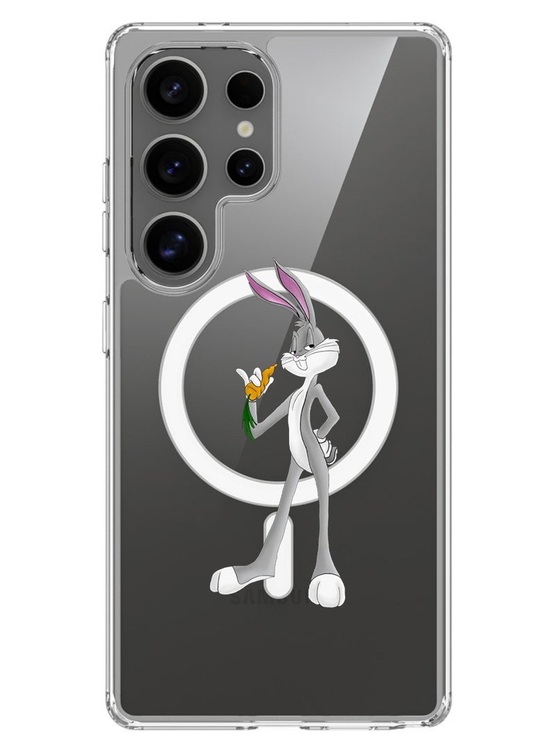 Theodor Magnetic Case for Samsung Galaxy S25 Ultra 6.9-inch Compatible with MagSafe Wireless Charging, Shockproof Phone Bumper Cover rabbit (2) - Image 1