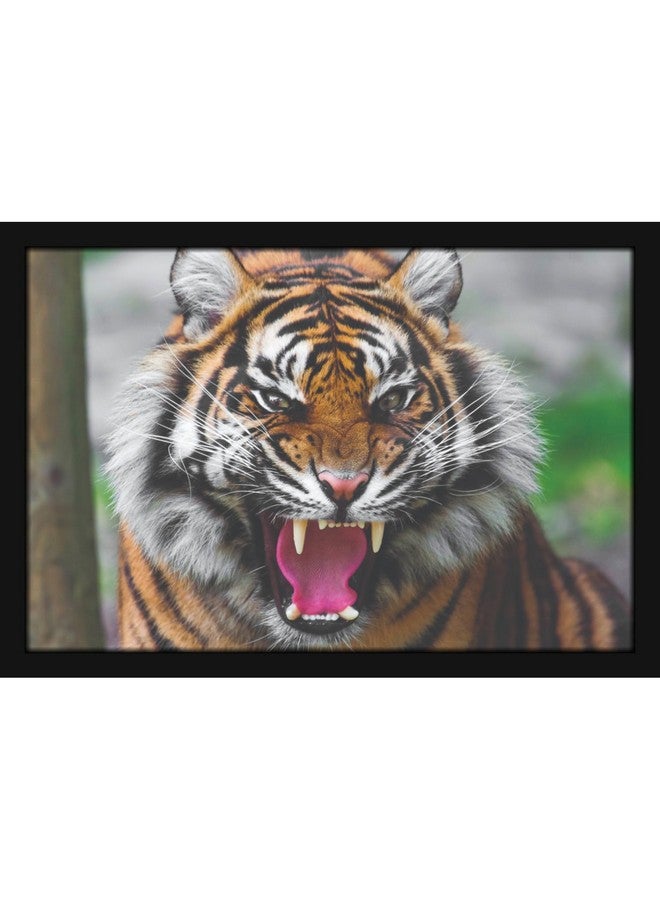 Mad Masters Tiger Wild Animal Painting Aesthetic Hanging Photo Frame Decorative Item Home Decoration and Wall Decor for Living Room and Bedroom (MM 2189, 8x12 Inch, Paper, Without Plexi Glass) - Image 1