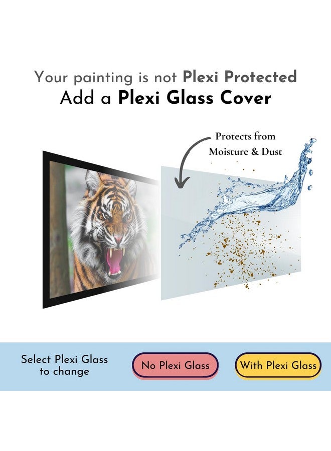 Mad Masters Tiger Wild Animal Painting Aesthetic Hanging Photo Frame Decorative Item Home Decoration and Wall Decor for Living Room and Bedroom (MM 2189, 8x12 Inch, Paper, Without Plexi Glass) - Image 5