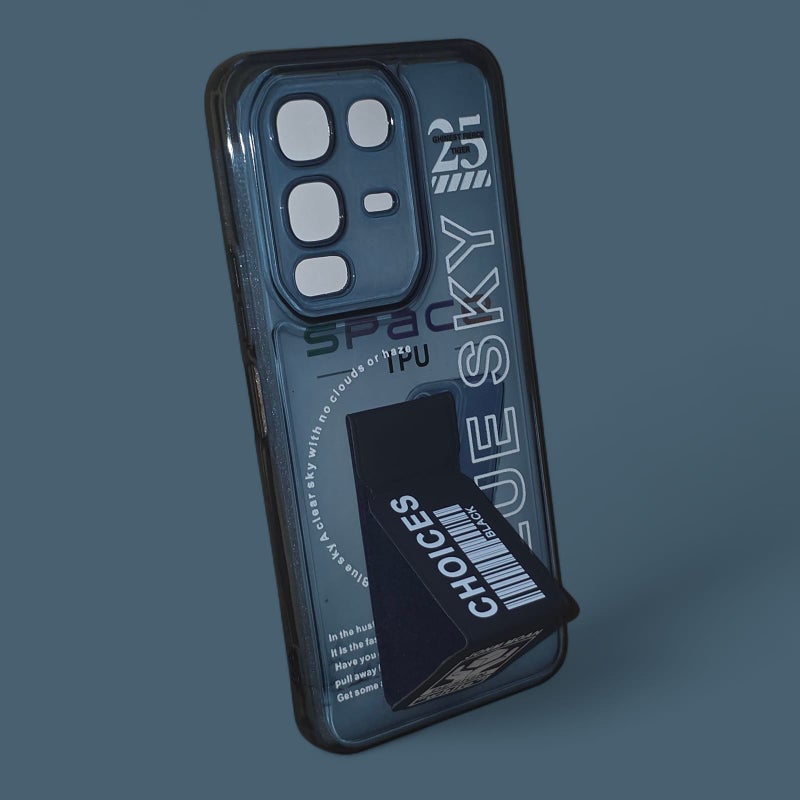 بلو سكاي غطاء سيليكون فاخر لهاتف Infinix Note 50X 5G مع مسند متعدد الألوان