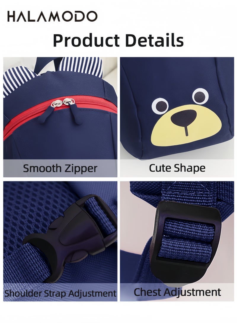 HALAMODO Toddler Backpack with Adorable Animal Pattern Water Resistance Kindergarten Preschool Bags Mini Schoolbag for Preschool Child - Image 3