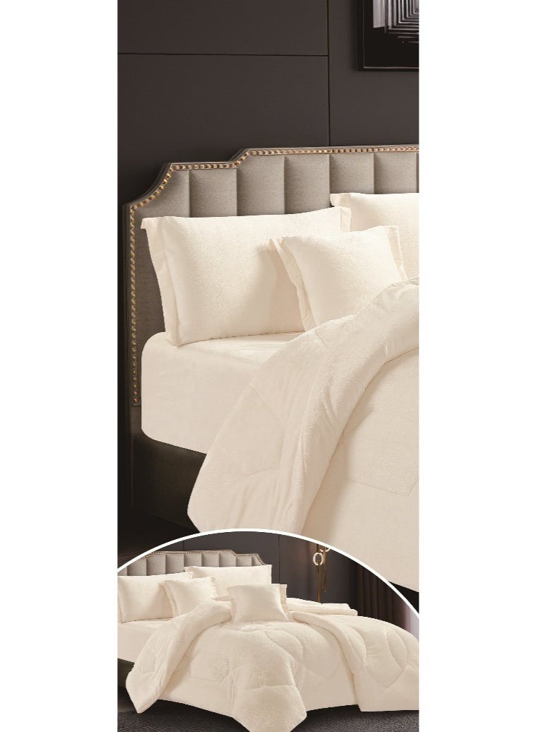 Smart Double bedspread made of soft velvet and fur with a hotel design for a luxurious hotel experience - Image 2