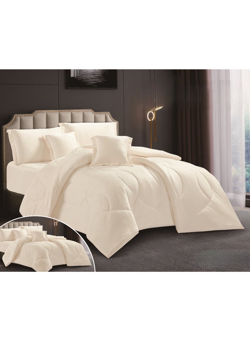Smart Double bedspread made of soft velvet and fur with a hotel design for a luxurious hotel experience - Image 1