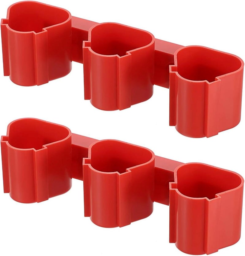 Suitable for Makita Bosch Milwaukee 12V10.8v vertical plug-in battery triple storage hanger (including screws) 2-piece set - Image 2