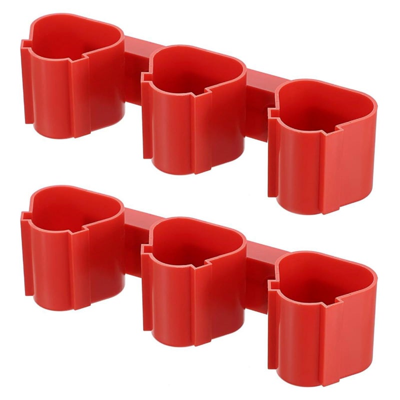 Suitable for Makita Bosch Milwaukee 12V10.8v vertical plug-in battery triple storage hanger (including screws) 2-piece set - Image 1