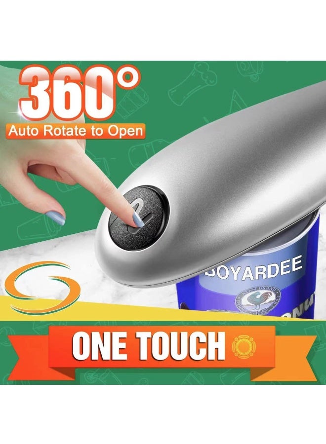 Electric Can Opener, One-touch Automatic Can opener, Automatic Can Opener Hands Free and Smooth Edge Kitchen Gadget Can Openers for Seniors with Arthritis - Image 2