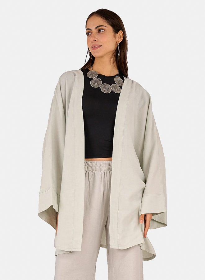 Clue Hip Length Tencel Cardigan  - Image 1