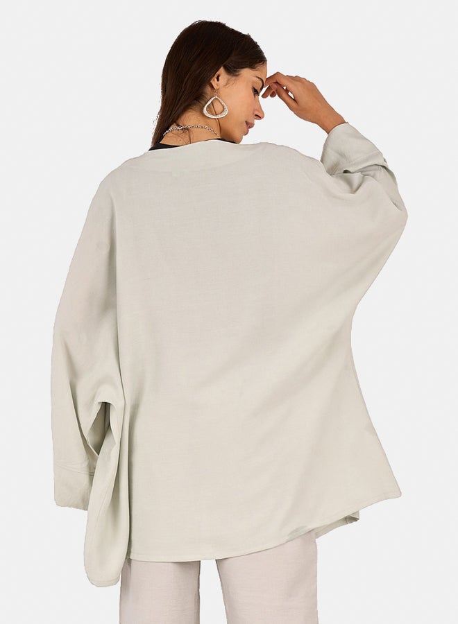 Clue Hip Length Tencel Cardigan  - Image 3