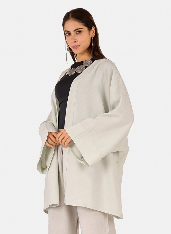 Clue Hip Length Tencel Cardigan  - Image 2