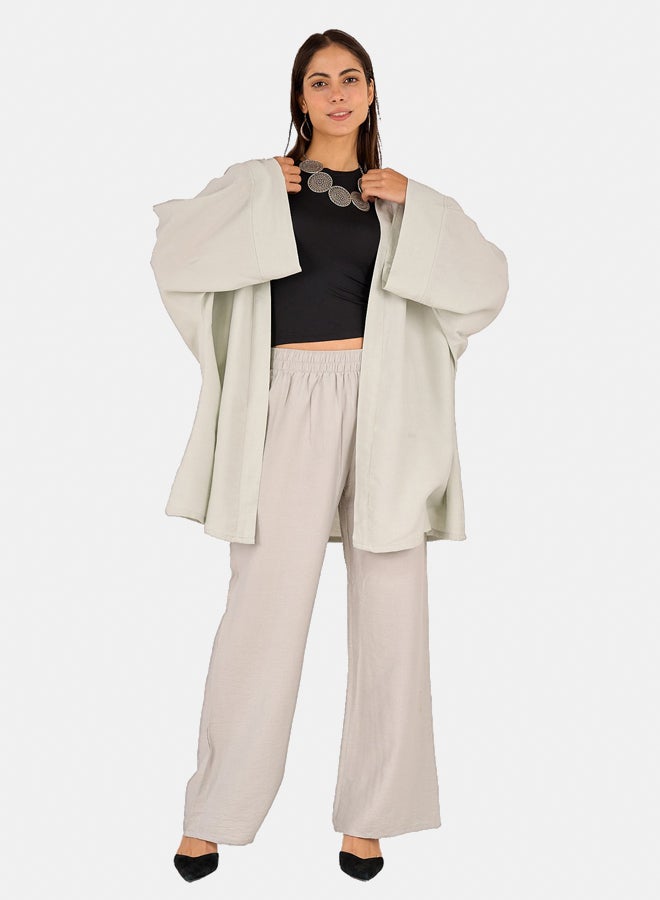 Clue Hip Length Tencel Cardigan  - Image 4