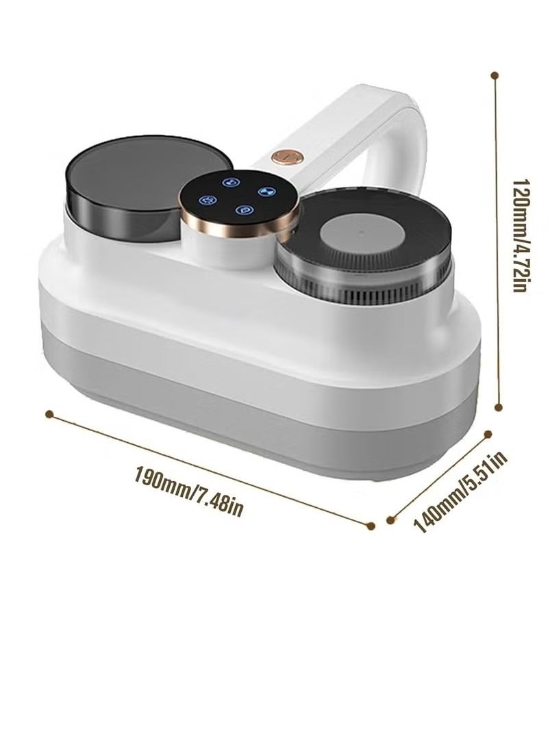   لكي بور مكنسة كهربائية لاسلكية للسرير - شفط قوي بقوة 130 واط بتقنية الأشعة فوق البنفسجية، تسخين عالي وتصميم مبتكر بكوبين لجمع الغبار - اللون الأبيض - Image 1