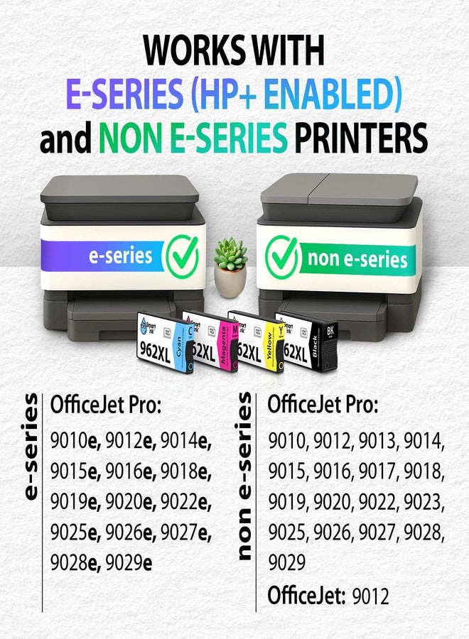 Smart Ink Remanufactured Ink Cartridge Replacement for HP 962XL 962 XL (Black XL & C/M/Y XL 4 Combo Pack) - Image 2