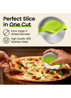 Kitchy Pizza Cutter Wheel with Protective Blade Cover, Ergonomic Pizza Slicer (Green) - pzsku/Z0E660245EE30D9BABF8DZ/45/_/1740118829/282eb87f-5705-4ae4-b272-fc462a9d6192