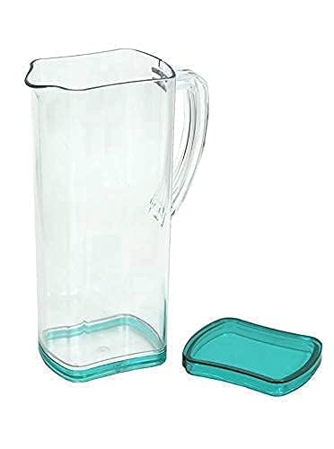 NOBILEA Plastic Multi Purpose Square Water Juice Jug with Plastic Lid Drinking Beverage Jug Glass Water jug for Home use 2000 ml Transparent - Image 4
