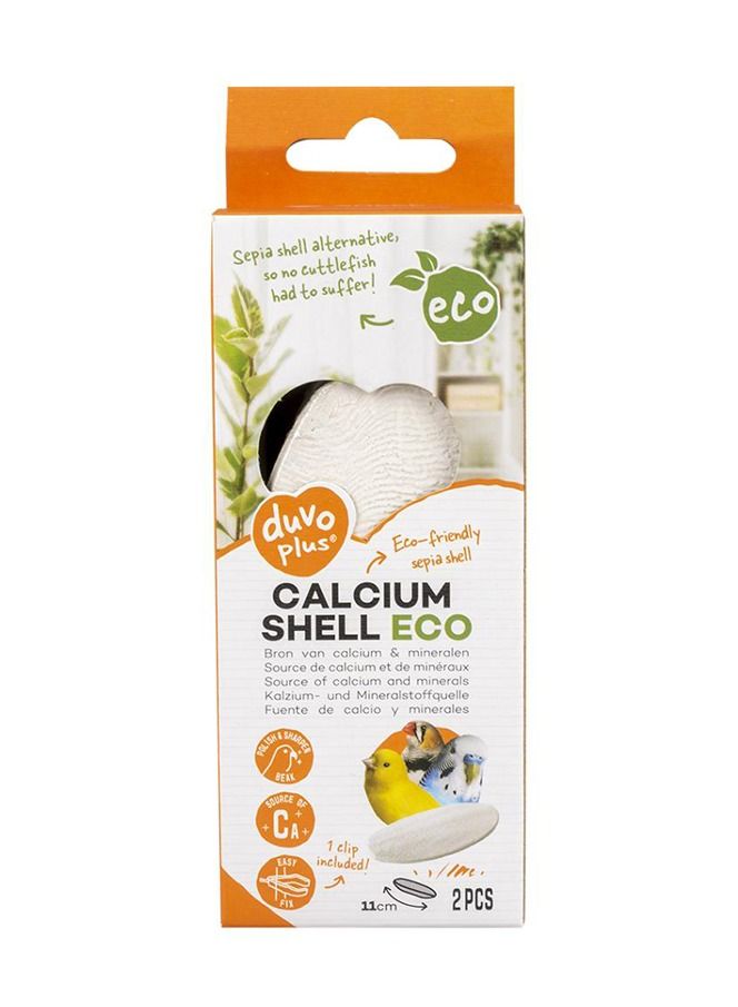 Eco-Friendly 11cm Calcium Shell for Birds 2 Pcs