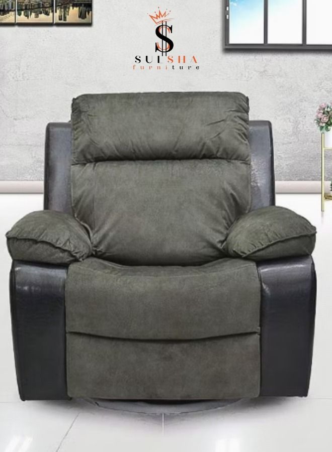 SULSHA Single Recliners 360 Degree Swivel Single Sofa Modern Rocker with Ergonomic Lounge Single Sofa Seat with Living Room Modern Style Ideal Design Dawson Relaxing Recliner Single Living Room Sofa For The - Image 3