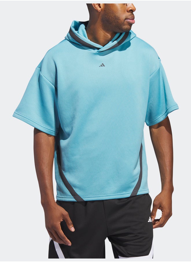 adidas Originals - Basketball Select Short Sleeve Hoodie - Image 1