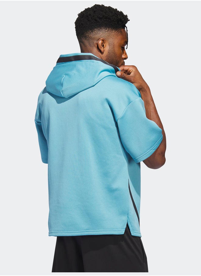adidas Originals - Basketball Select Short Sleeve Hoodie - Image 1