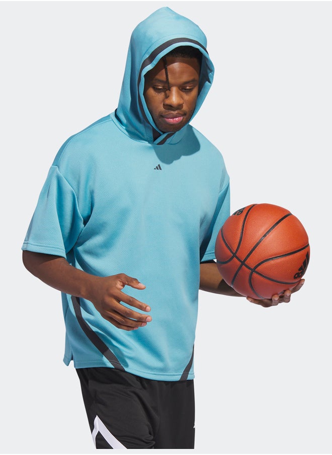 adidas Originals - Basketball Select Short Sleeve Hoodie - Image 1