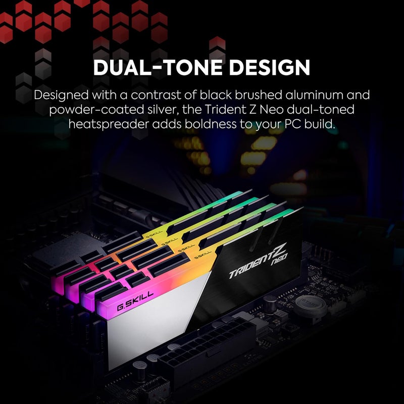 G.Skill G.Skill Trident Z NEO Series 16GB (2 x 8GB) 288-Pin SDRAM (PC4-28800) DDR4 3600 CL16-19-19-39 1.35V Dual Channel Desktop Memory Model F4-3600C16D-16GTZNC - Image 4