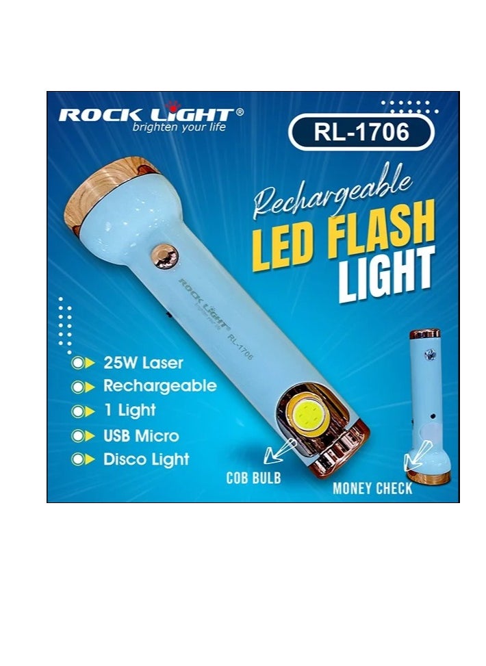 ROCK LIGHT Rocklight RL-1706 Hand Torch – 25W Laser, Rechargeable 