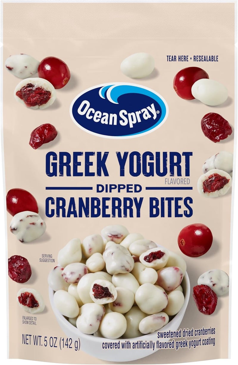 Ocean Spray قطع التوت البري المغطاة بالزبادي اليوناني من أوشن سبرay، 5 أونصات - Image 1