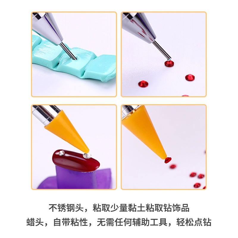 Manufacturer Nail Art Pen Set, Nail Art Double-Line Pen With Adhesive, Carving Dotting Pen, Bead Pen, Crayon - Image 5