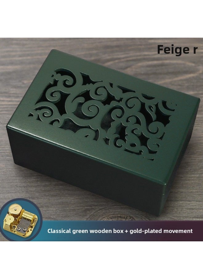 Children's Toy/music Box/music Box - Dream Castle Design-Color:06 [classical Green] Gold-plated Movement-Dimensions:I Love You More Every Day.  - Image 1